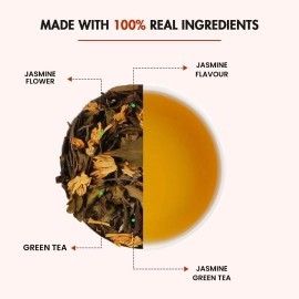 Tea Treasure Peace, Jasmine Green Tea for Weight Management, Antioxidants Rich Calming and Soothing, 50 g