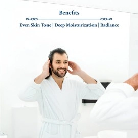 Blue Nectar Skin Brightening Cream for Men for Glowing Skin | Day and Night Face Cream for Men Oily, Dry & Combination Skin | Moisturizer for Dryness (13 Herbs, 50g)