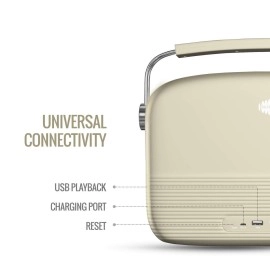 Saregama SC03 Carvaan Hindi Portable Digital Music Player - Porcelain White (Pack of 1)