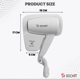 GOCART WITH G LOGO 1200 Watts Hair Dryer Electric Wall Mount Hairdryers Hotel Bathroom Household Dry Skin Hanging Wall