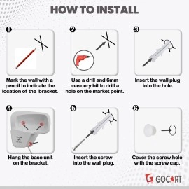 GOCART WITH G LOGO 1200 Watts Hair Dryer Electric Wall Mount Hairdryers Hotel Bathroom Household Dry Skin Hanging Wall