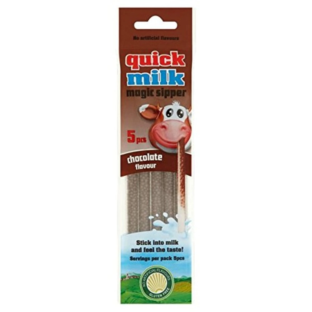 Quick Milk Gluten-free Magic Sipper Straws (Chocolate Flavour) - Pack of 2,5 Pieces