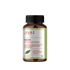 Jiva Neem Ayurvedic Tablets 500mg | Natural Blood Purifier | Skin Wellness | Controls Acne and Pimples | Veg Tablets | 100% Pure & Natural - 120 Tablet (Pack of 3)