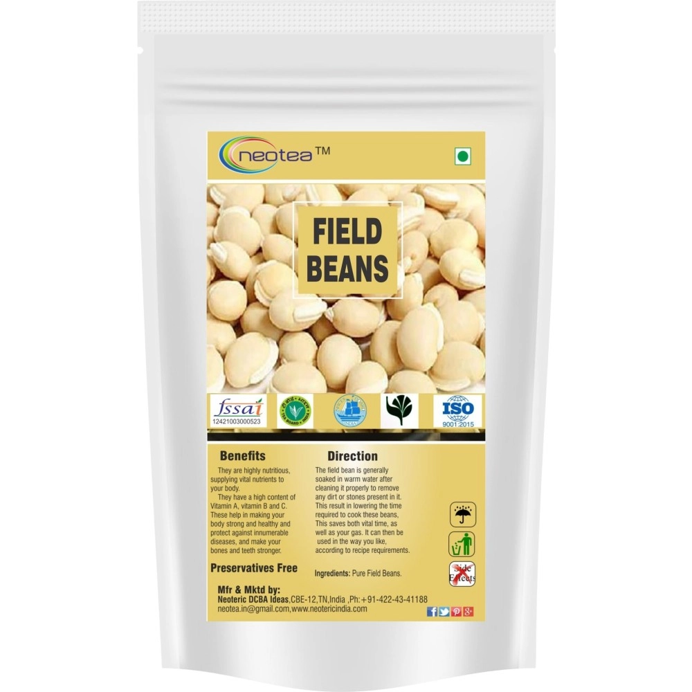 Neotea Field Beans | Hyacinth Mochai Kottai | Kadwe Vaal | Lima Double Beans | Avarebele | Pavata|Balar Dal| 100% Pure Natural|No Preservative|No Chemical|Direct Source From Farmers|Pack Of 1 500 Gram
