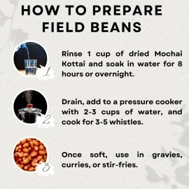 Neotea Field Beans | Hyacinth Mochai Kottai | Kadwe Vaal | Lima Double Beans | Avarebele | Pavata|Balar Dal| 100% Pure Natural|No Preservative|No Chemical|Direct Source From Farmers|Pack Of 1 500 Gram
