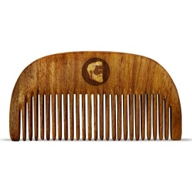 Beardo Compact Wooden Comb, Small