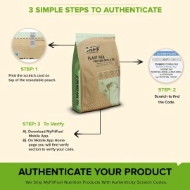 MyFitFuel Plant Pea Protein Isolate | 1 Kg, 28 Servings (Unflavoured) | Easy to Digest | Vegan Plant Protein Powder