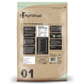 MyFitFuel Plant Pea Protein Isolate | 1 Kg, 28 Servings (Unflavoured) | Easy to Digest | Vegan Plant Protein Powder