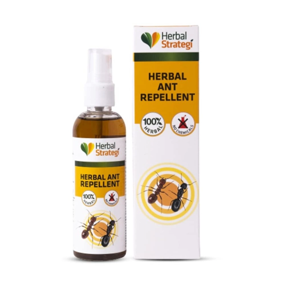 STRATEGI Herbal JustOut Ant Repellent Spray | Ant Repellent for Home | Baby-Safe, Pet-Friendly | 100% Herbal | Eco-friendly, Non-toxic (100ML)
