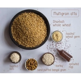 Jiwa Multigrain Flour / Atta| Soft Fluffy Rotis | Chakki Ground with Goodness of 5 grains | 100% Natural Ingredients | 1 kg