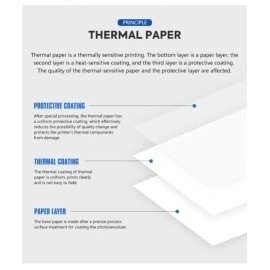 DeHMY 58MMx25Mtr(2Inch) Thermal Paper roll (Set of 10 Rolls) (58MMx25Mtr(2Inch))