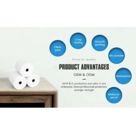 DeHMY 58MMx25Mtr(2Inch) Thermal Paper roll (Set of 10 Rolls) (58MMx25Mtr(2Inch))