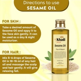 Khadi Omorose Sesame Carrier Oil (Pure & Coldpressed) -210 ml