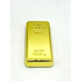 Awestuffs Glittering 24K Gold Finish Metal Bar Paper Weight for Home Office Use & Corporate Gift (1)