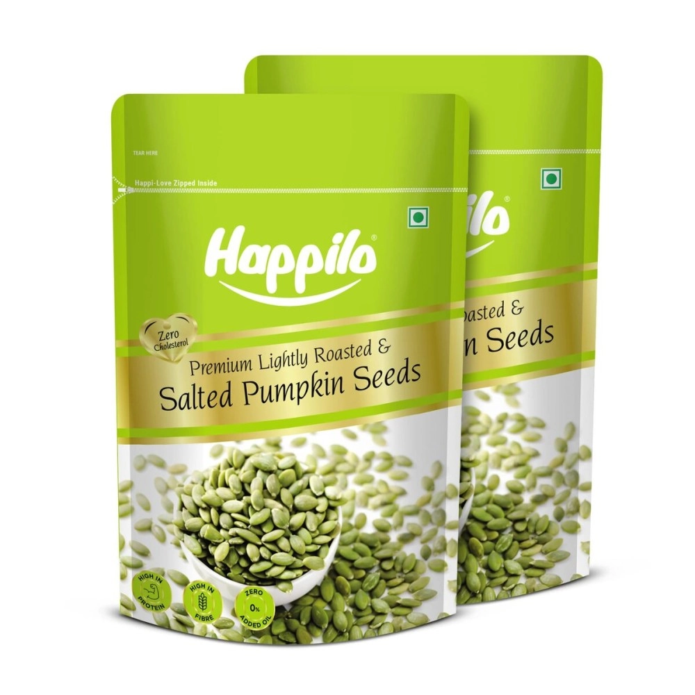 Happilo Premium Roasted Pumpkin Seeds (2 X 200G)-400G Pouch