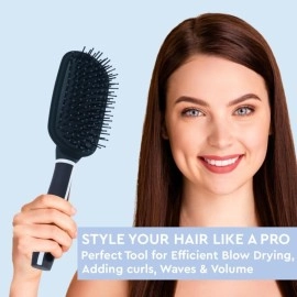 GUBB Vogue Range Paddle Hair Brush For Women & Men : Great for Detangling, Straightening & Smoothing | Ultra Soft & Flexible Nylon Bristles | Lightweight, Durable & Sturdy For All Hair Types