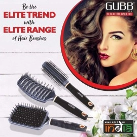 GUBB Elite Range Round Hair Brush For Blow Drying & Hair Styling For Women & Men : Premium Nylon Bristles to gently Shape & Adding Curls to your Hair | Lightweight & Long Lasting - For All Hair Types