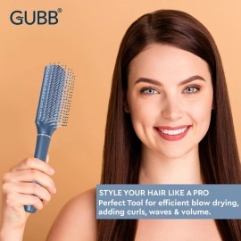 GUBB Styling Hair Brush For Men & Women - Style Your Hairs With Perfection! Soft & Flexible Bristles - Suitable for all Hair Types - Flat Hair Brush For Hair Styling - Styler Range