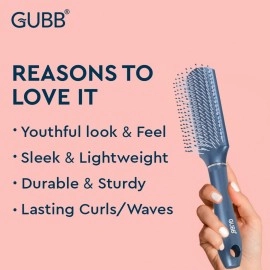 GUBB Styling Hair Brush For Men & Women - Style Your Hairs With Perfection! Soft & Flexible Bristles - Suitable for all Hair Types - Flat Hair Brush For Hair Styling - Styler Range