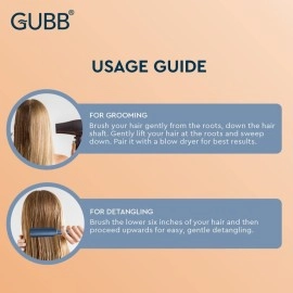GUBB Styling Hair Brush For Men & Women - Style Your Hairs With Perfection! Soft & Flexible Bristles - Suitable for all Hair Types - Flat Hair Brush For Hair Styling - Styler Range