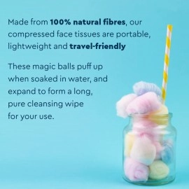 GUBB Cotton Balls For Face Cleansing and Makeup Removal - Gentle On Skin, Soaks & Absorbs, Multipurpose Use, Suitable for All Skin Type, 100% Ultra Fost Sotton - 50 Pieces Multicoloured
