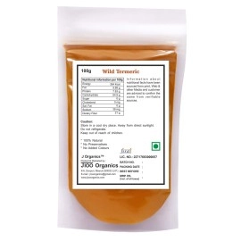 JIOO Organics Wild Turmeric Powder | Amba Haldi | Jungli Haldi | Kasturi Manjal | Pack of 1 | 100 Grams
