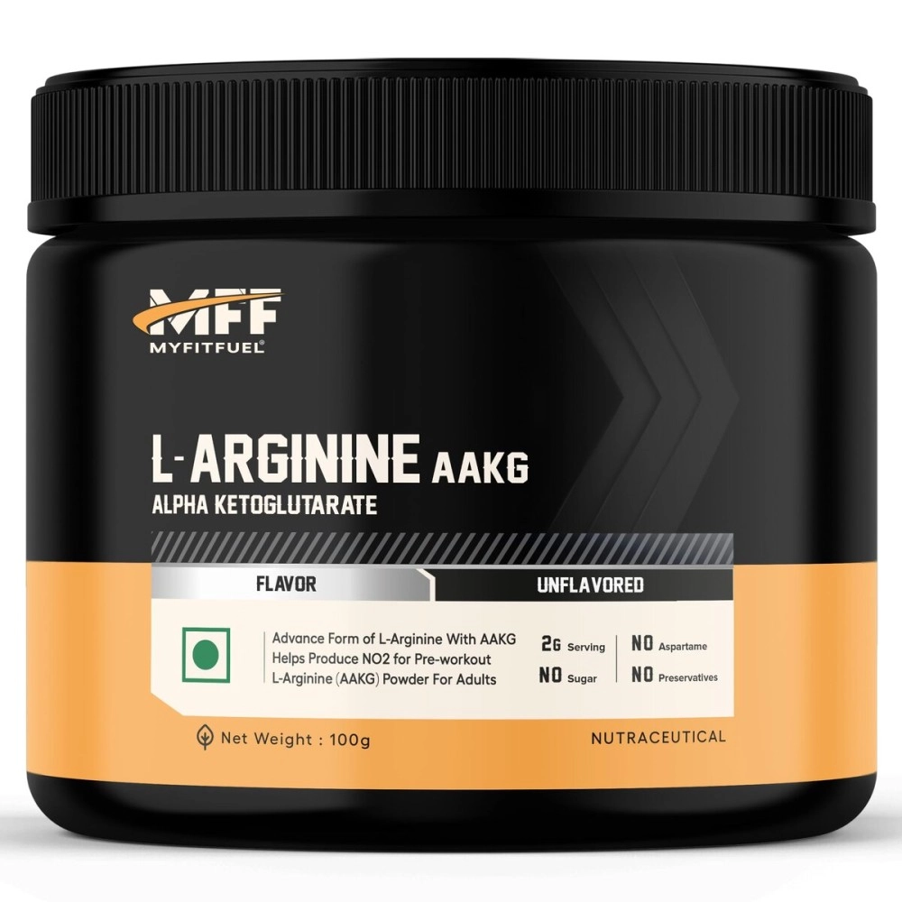 MyFitFuel L Arginine Alpha-Ketoglutarate (AAKG) Pre Workout Powder | 200gm (Unflavoured)