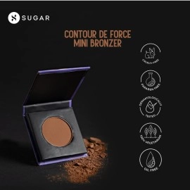SUGAR Cosmetics Contour De Force Mini Bronzer 02 Woody Wonder, 4g