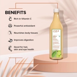 Jiva Amla Juice - 1L(Pack of 2) | 100% Pure & Natural | Helpful In Digestion | Enhance Skin, Hair & Eye