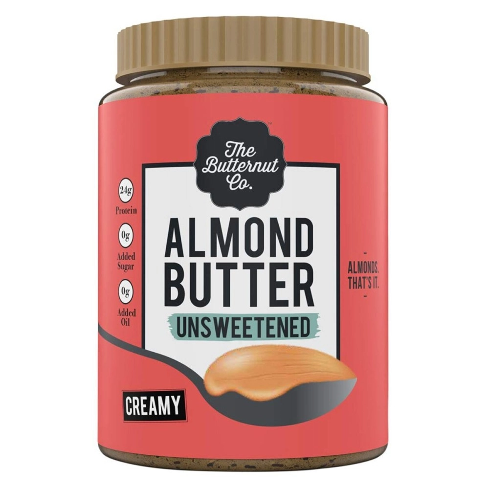 The Butternut Co. Almond Butter Unsweetened, Creamy 1KG (No Added Sugar, Vegan, High Protein, Keto)