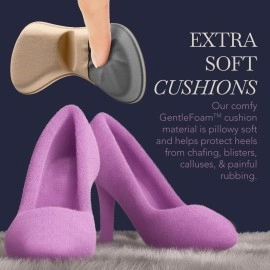 Ballotte Heel Cushion Pads | Heel Grips for Women Shoes - Back of Heel Pads for Shoes That are Too Big | Shoe Heel Inserts for Women/Men (Multicolor - 12 Pack)