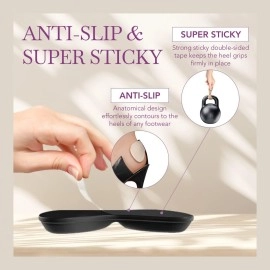 Ballotte Heel Cushion Pads | Heel Grips for Women Shoes - Back of Heel Pads for Shoes That are Too Big | Shoe Heel Inserts for Women/Men (Multicolor - 12 Pack)