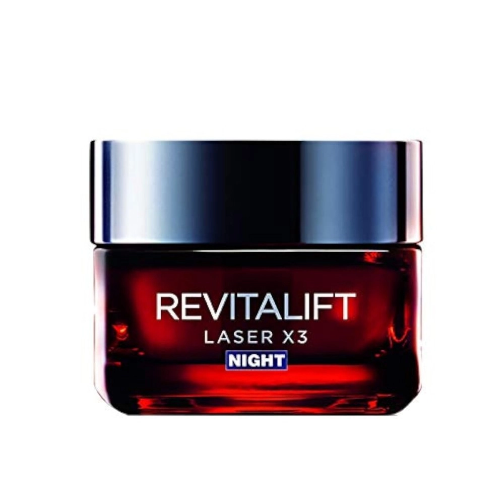 LOral Paris Revitalift Laser X3 Anti-Aging Cream-Mask Night With Hyaluronic Acid And Concentrated Pro-Xylane 50 Ml