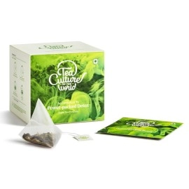 TEA CULTURE OF THE WORLD Power Packed Detox Exotic Green Tea Pyramids 20 Sachets