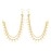 Shreyadzines Indian Bollywood Gold Plated Faux Pearl Sahara Chain set for Earring support/Ear Chains Traditional Jewelry