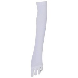 Kuber Industries Unisex Cotton Full Hand Arm Sleeves Gloves Set|Sunlight Protection|Soft & Comfortable Fabric|Size 64 X 10 Cm, Set Of 2 Piece (Cream), Pack of 1