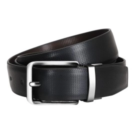 CREATURE Men\'s Reversible Leather Formal Belts(Color-Black/Brown||BL-024), Black, Free Size