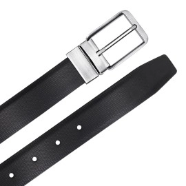 CREATURE Men\'s Reversible Leather Formal Belts(Color-Black/Brown||BL-024), Black, Free Size