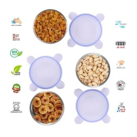 Sumeet Stainless Airtight & Leak Proof L&L Containers Set, Size 300Ml -3Pc Steel