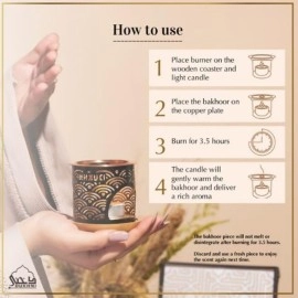 Oud Bakhoor Variety Box & Burner by Dukhni | Assorted Box | 20 pieces Bakhoor | Starter Kit | Authentic Arabic Incense | Perfect Ramadan Decor & Eid Gift Hampers