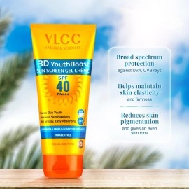 VLCC 3D Youth Boost Sunscreen Gel Creme, SPF40 PA +++, 100g, multi