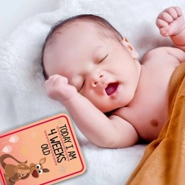 Syga Baby\'s Milestone Cards (Pack of 27, Multicolor)