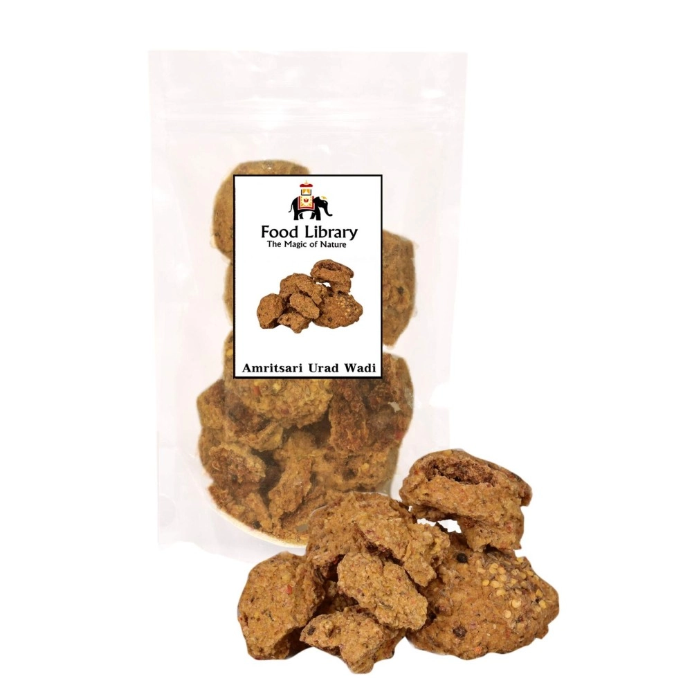Food Library The Magic Of Nature Amritsari Urad Wadiyan, 400g | Authentic Punjabi Urad Dal Wadi | Masala Vadi for Curries & Traditional Recipes