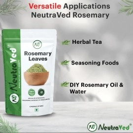 NeutraVed Rosemary Leaves | Use for Real Rosemary Water & Oil, Seasoning Food, Rosemary Tea, Hair Growth - 50 Gm