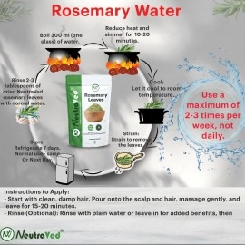 NeutraVed Rosemary Leaves | Use for Real Rosemary Water & Oil, Seasoning Food, Rosemary Tea, Hair Growth - 50 Gm