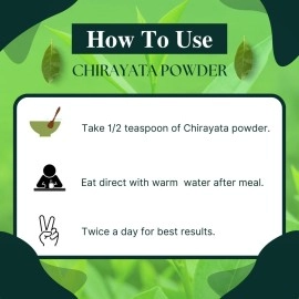 BIRJU MAHAVIR Chirayata Powder - chirata - Bitterstick Powder, Natural, 400 gram (BMKB-101)