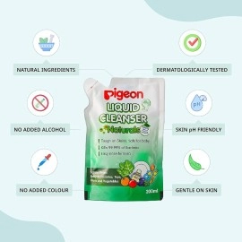 Pigeon Naturals Liquid Cleanser Refill, 200ml (Pack of 2)