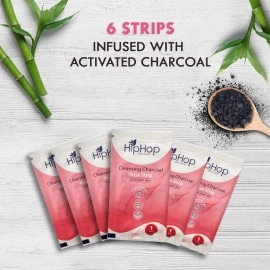 HipHop skin care Skincare - Charcoal Nose Strips Blackhead Remover for Women,6 Strips (Pack of 2)