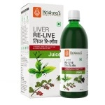 Krishna\'s Liver Re-Live Juice 500 ml | Healthy Liver | Natural rejuvenator | Strengthens the digestive system | Goodness of 11 powerful herbs like Makoy, Harshringar, Daru Haridra | Sugar free Juice