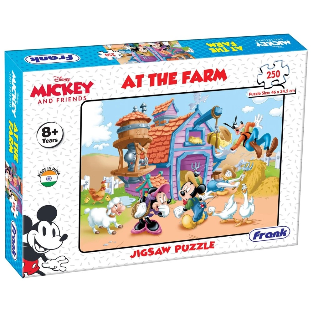 Frank Disney Mickey Mouse - at The Farm 250 Piece Jigsaw Puzzle for Kids for Age 8 Years Old and Above